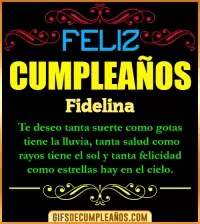 GIF Frases de Cumpleaños Fidelina
